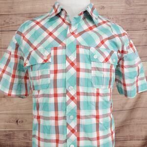 Southpole Shirt Mens 2XL Multicolor Plaid Short Sleeve Button Front Casual Woven